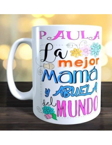 Taza Mejor mamá y abuela del mundo
