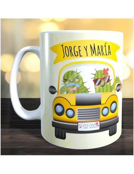 Taza contigo el amor es un viaje no un destino