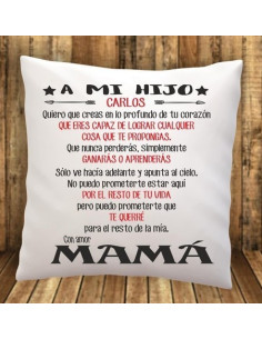 Cojín A mi hijo - mamá