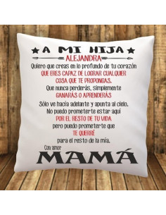 Cojín A mi hija - mamá
