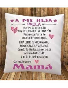 Cojín A mi hija - mamá