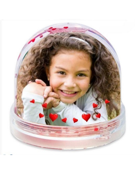 Bola de nieve con corazones 90x80mm