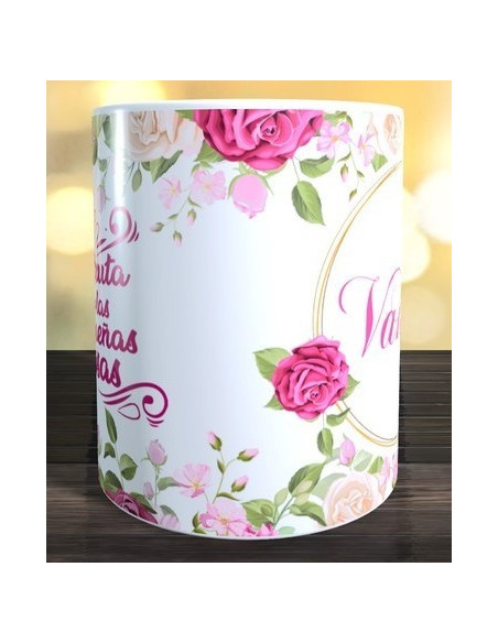 Tazas florales con nombre