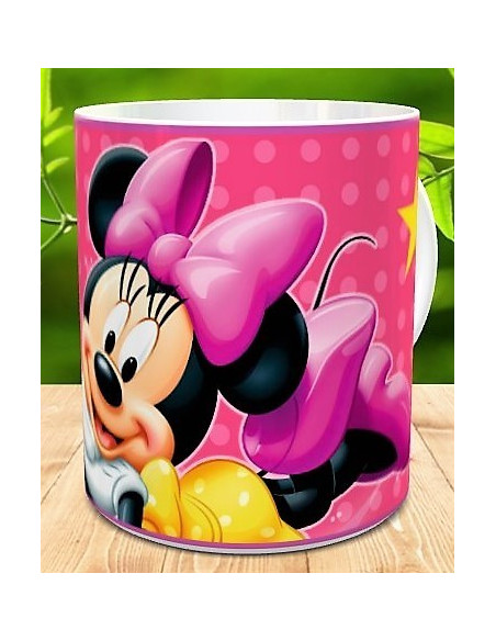 Taza Minnie Mouse con foto y nombre