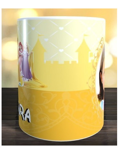 Taza princesas con foto