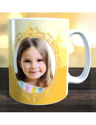 Taza princesas con foto