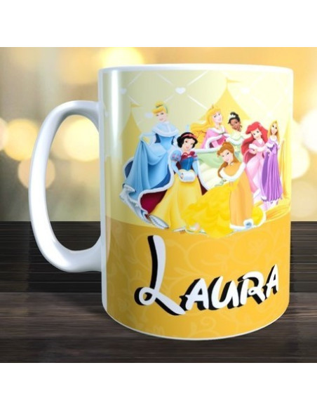 Taza princesas con foto