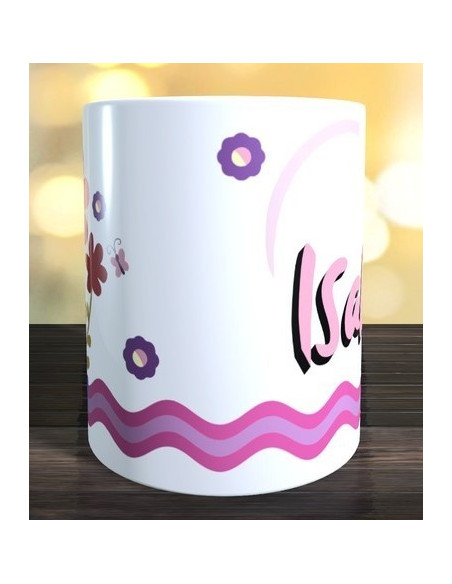 Taza Nombre flores tiesto