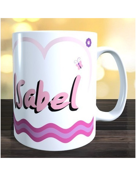 Taza Nombre flores tiesto