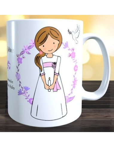 Taza primera comunión - niña