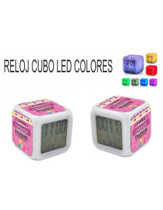 Reloj despertador con luz de colores 2