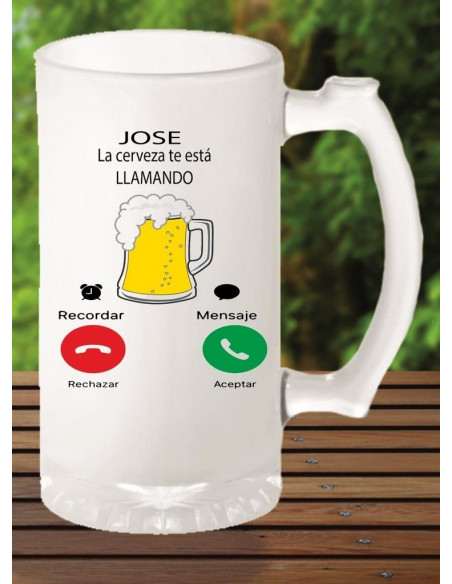 Jarra LA CERVEZA TE ESTA LLAMANDO