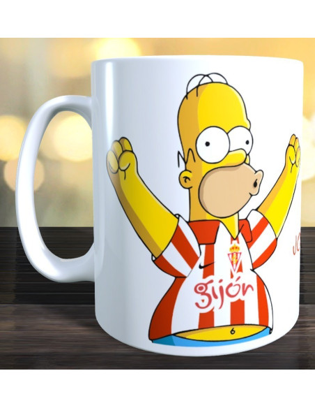 Taza Sporting Gijón Hommer Simpson