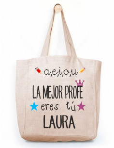 Bolso REGALO PROFE aeiou