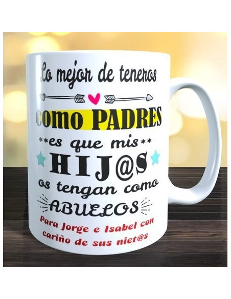 Taza lo mejor de teneros como padres