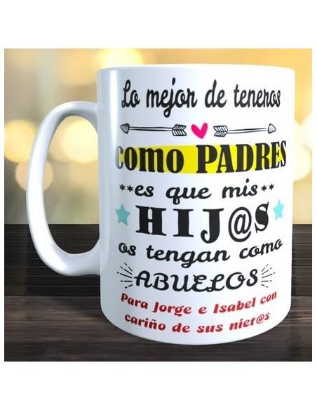 Taza lo mejor de teneros como padres