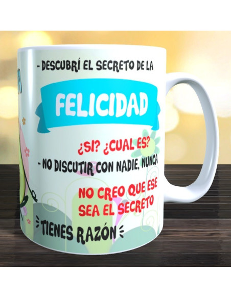 Taza el secreto de la felicidad
