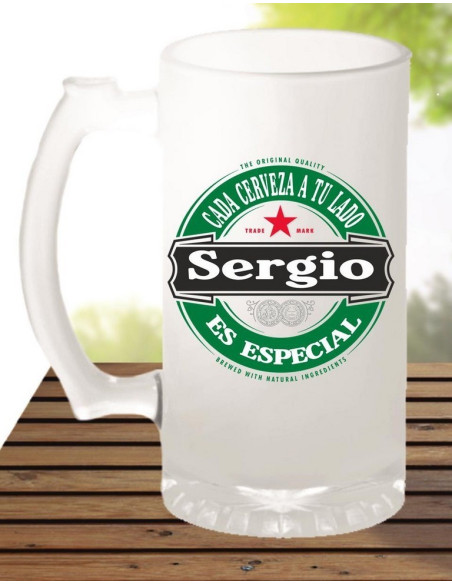 Jarra cerveza con nombre