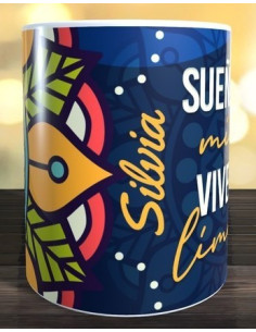 Taza mandala con nombre 2