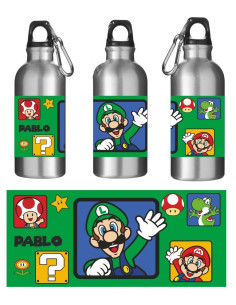 Cantimplora personalizada de aluminio MARIO Y LUIGI 2