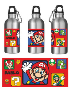 Cantimplora personalizada de aluminio MARIO Y LUIGI 2