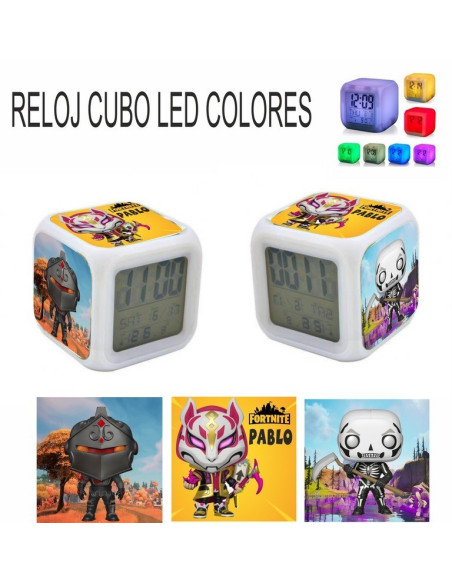 Reloj despertador FORTNITE FUNKO con luz de colores