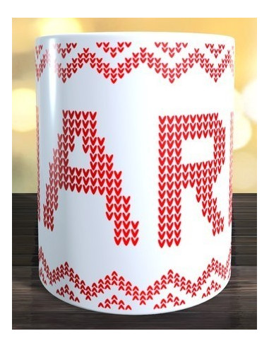 Taza nombre ganchillo