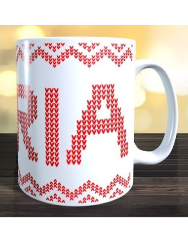 Taza nombre ganchillo