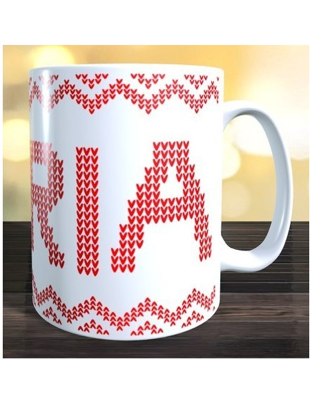 Taza nombre ganchillo