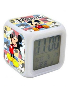 Reloj despertador MICKEY con luz de colores