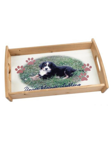 Bandeja de madera natural 35x22cm