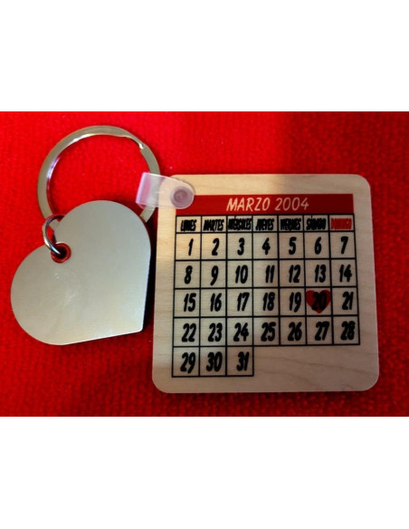 Llavero madera NUESTRA FECHA