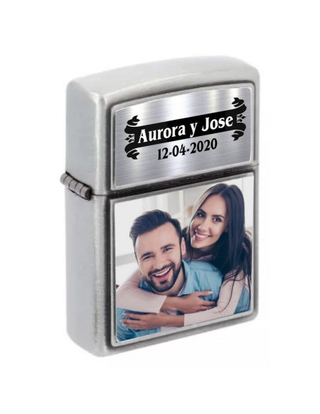 Mechero tipo ZIPPO enamorados