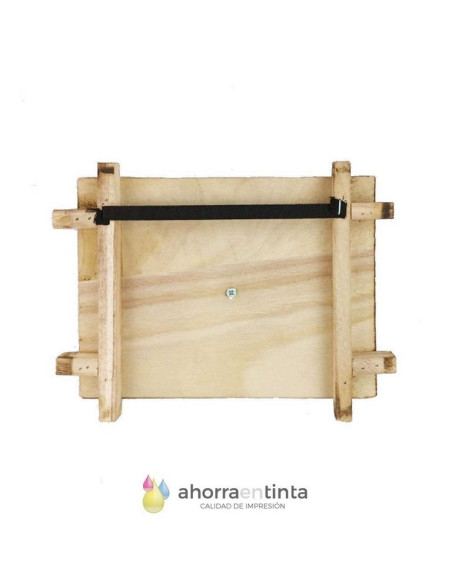Portafotos de pizarra y madera envejecida