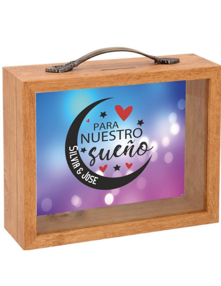 Hucha de madera Para nuestro sueño