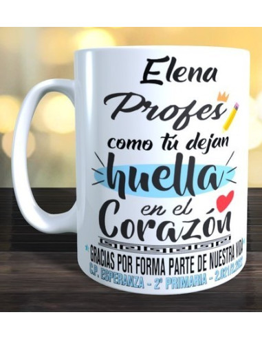 Taza profes como tu dejan huella en el corazon