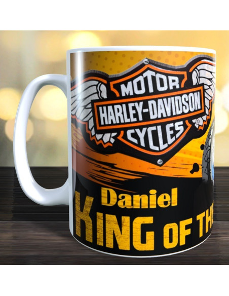 Taza motero Harley Davidson