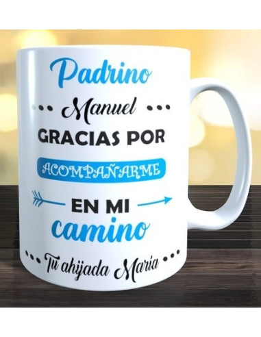Taza padrino gracias por acompañarme en mi camino