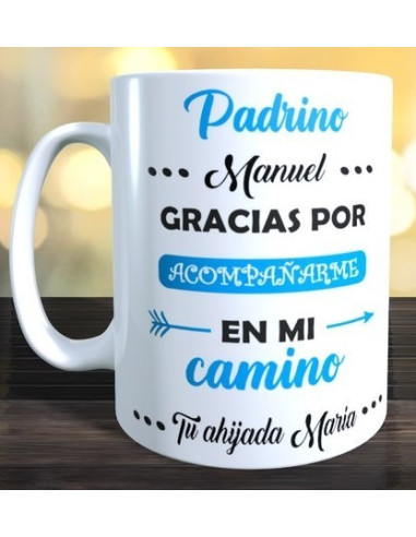 Taza padrino gracias por acompañarme en mi camino