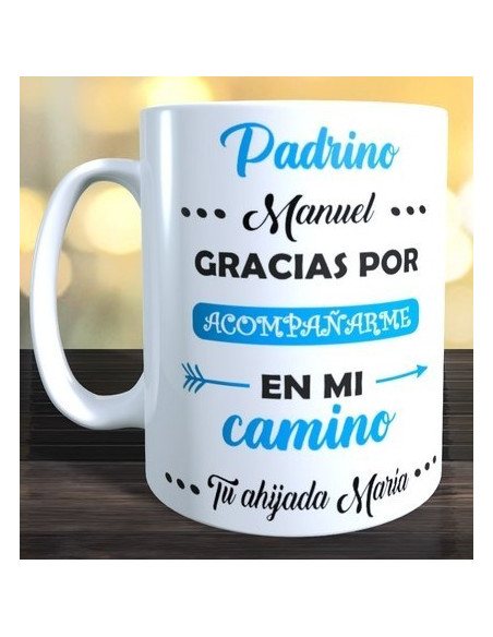 Taza padrino gracias por acompañarme en mi camino