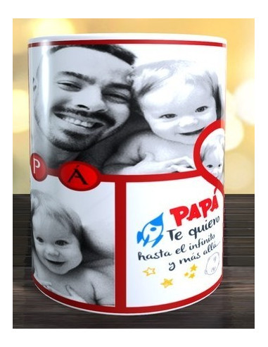 Taza collage PAPÁ (6 fotos)