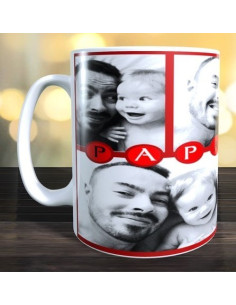 Taza collage PAPÁ (6 fotos)