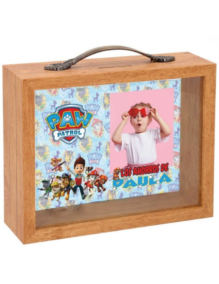 Hucha de madera Patrulla canina