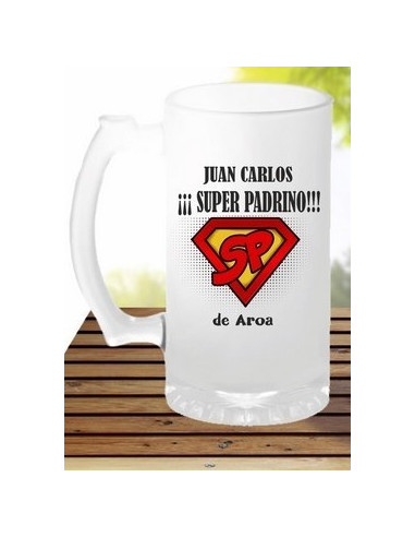 Jarra cerveza SUPER PADRINO