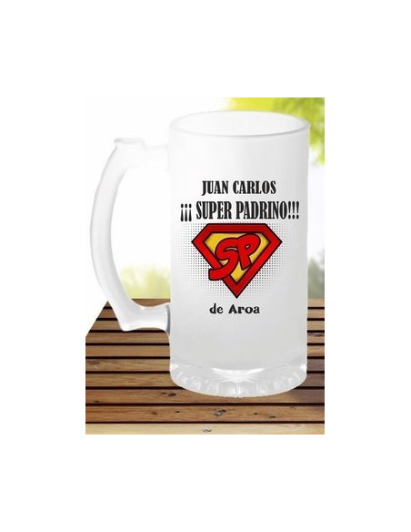 Jarra cerveza SUPER PADRINO