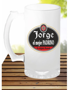 Jarra cerveza ESTRELLA GALICIA PADRINOS