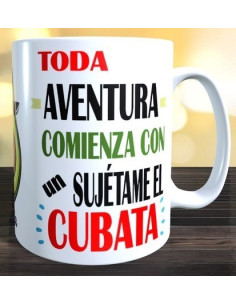 Taza Toda aventura comienza con un no hay cojones 2