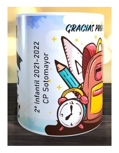 Taza enseñar es dejar huellas en nuestros corazones