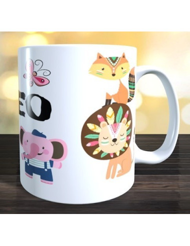 Taza infantil animales