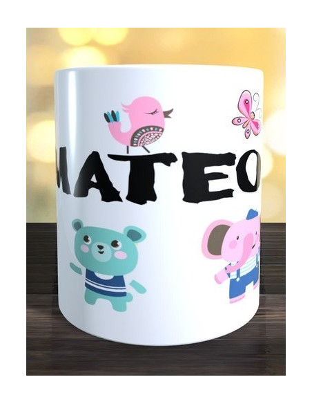Taza infantil animales